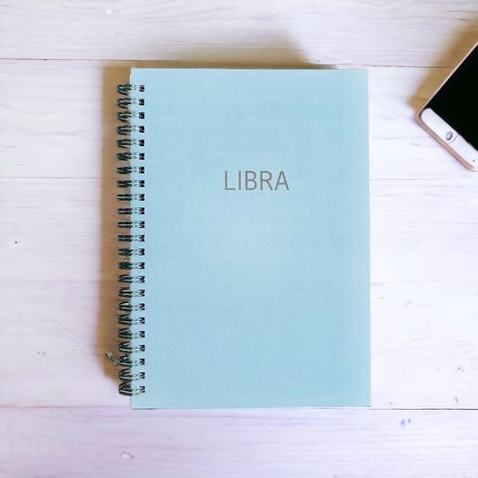 notebooks, A5 notebook, spiral notebook, small notebook, best notebooks, Libra sign, Libra, Libra gifts, zodiac gifts