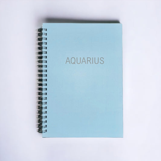 notebooks, A5 notebook, spiral notebook, small notebook, best notebooks, Aquarius sign, Aquarius , Aquarius gifts, zodiac gifts