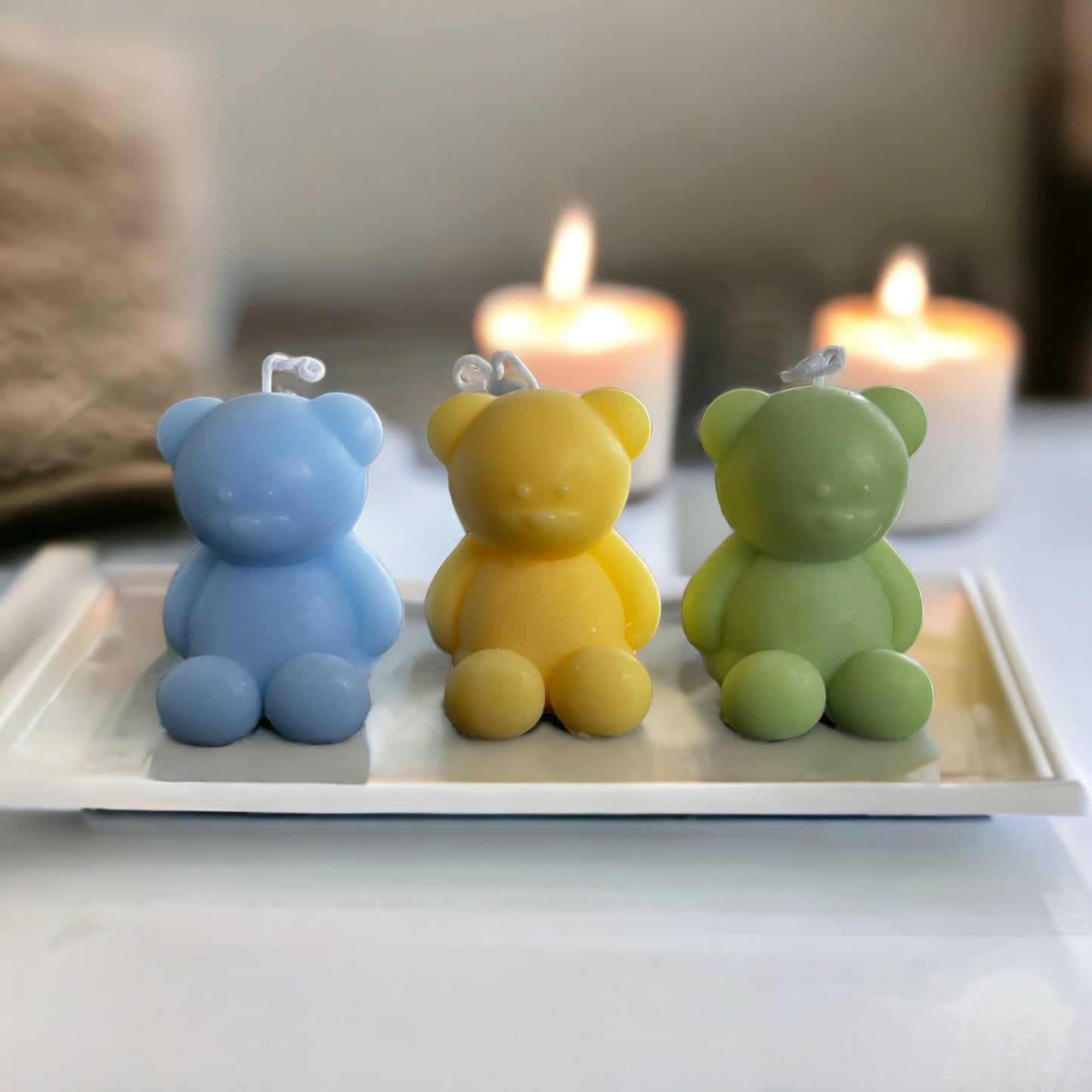 Yellow Bear Candle